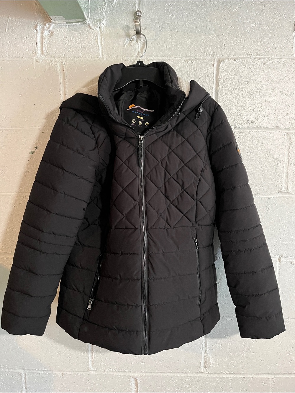 HFX Outdoors Quilted Hooded Puffer Jacket- Large